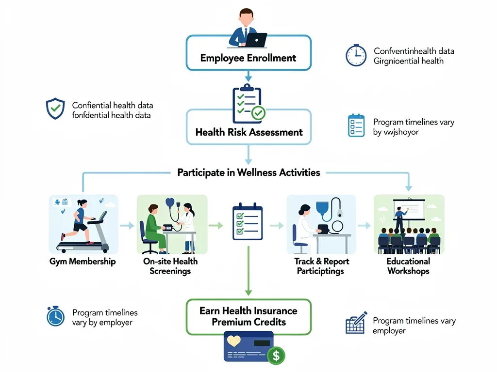 Infographic detailing steps to earn health insurance premium credits