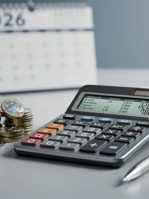 Financial planning tools with 2026 calendar for FSA optimization