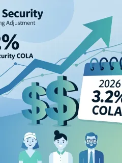 2026 Social Security COLA 3.2 percent increase graphic