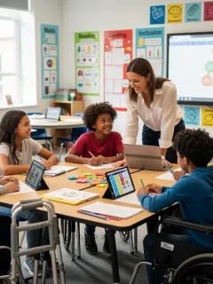 Students with disabilities thriving in an inclusive classroom setting