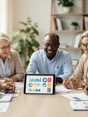 Older adults confidently reviewing retirement savings and financial plans for 2026