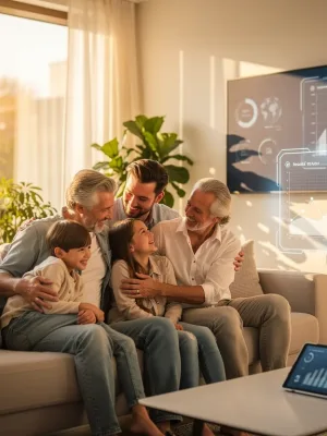 Happy family embracing, symbolizing financial security with 2026 life insurance