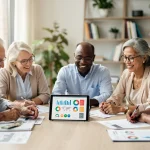 Older adults confidently reviewing retirement savings and financial plans for 2026