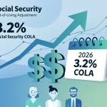 2026 Social Security COLA 3.2 percent increase graphic