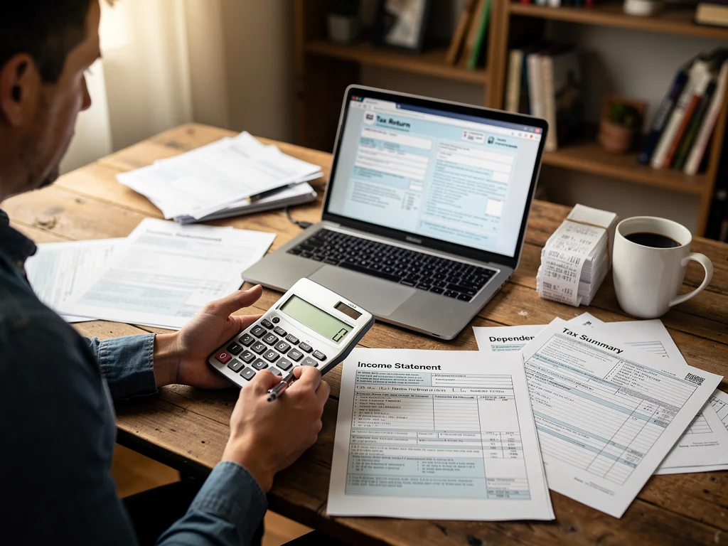 Individual calculating Child Tax Credit benefits for 2026