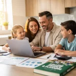 Family reviewing education tax credit documents for 2026 savings