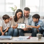 Family reviewing tax documents for Child Tax Credit 2026
