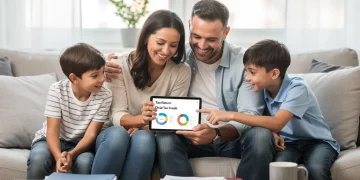 Family reviewing tax documents for Child Tax Credit 2026