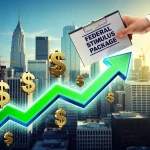 Federal stimulus package influencing consumer spending growth chart
