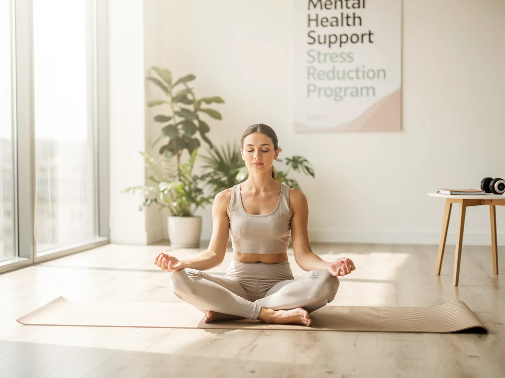 Individual meditating, symbolizing mental wellness programs in health plans