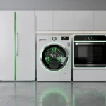Major Appliance Manufacturer Unveils 3 New Energy-Efficient Models for 2026 Three new energy-efficient appliances in a modern kitchen, showcasing innovative design and sustainability.