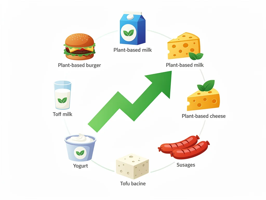 Infographic showing plant-based market growth trends