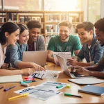 College students discussing FAFSA changes for financial aid