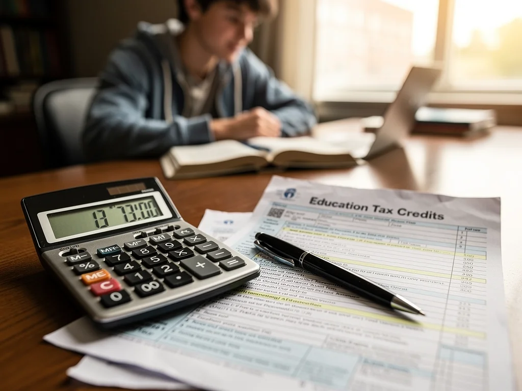Calculator and tax forms for education tax credit calculations