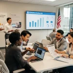 Reskilling the U.S. Workforce: Government Programs for Career Changes Adults learning new skills in a modern classroom, representing U.S. workforce reskilling programs.