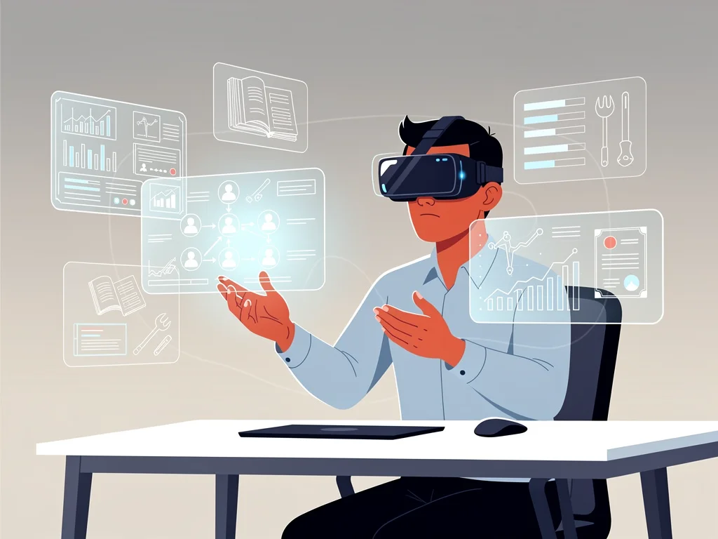 Virtual reality training for employee skill development perk.